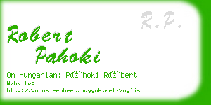 robert pahoki business card
